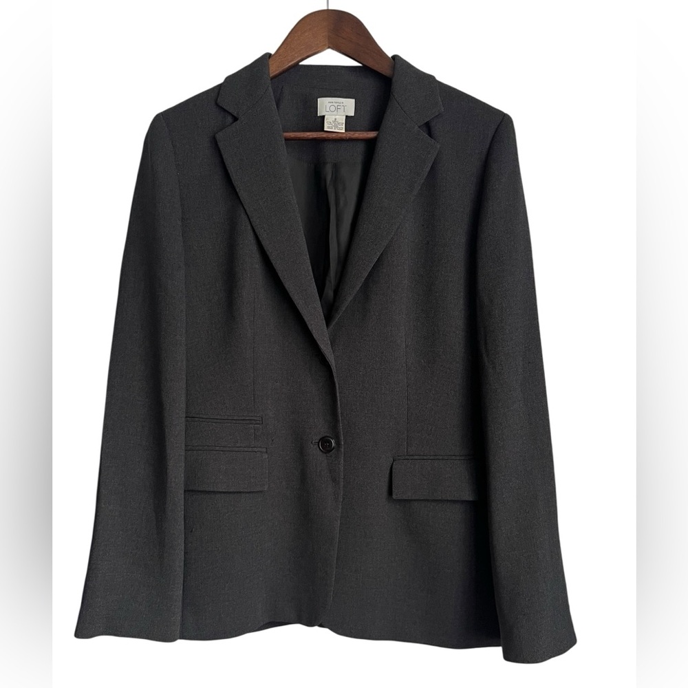 Ann Taylor Loft Women’s Charcoal Dress Suit Jacket - SZ: 8